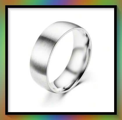 Fashionable Silvery Minimalist Ring S8
