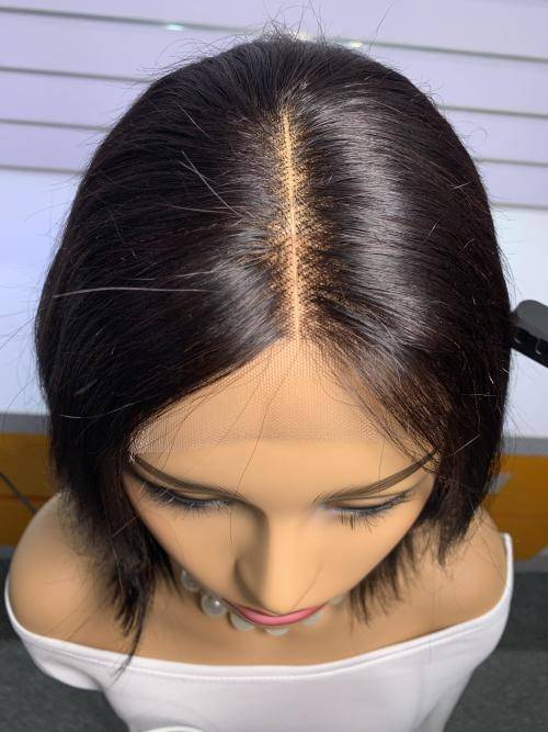 8" Brazilian BOB Wigs  Lace Closure (Grd10A) 100% Virgin Remy Human Hair