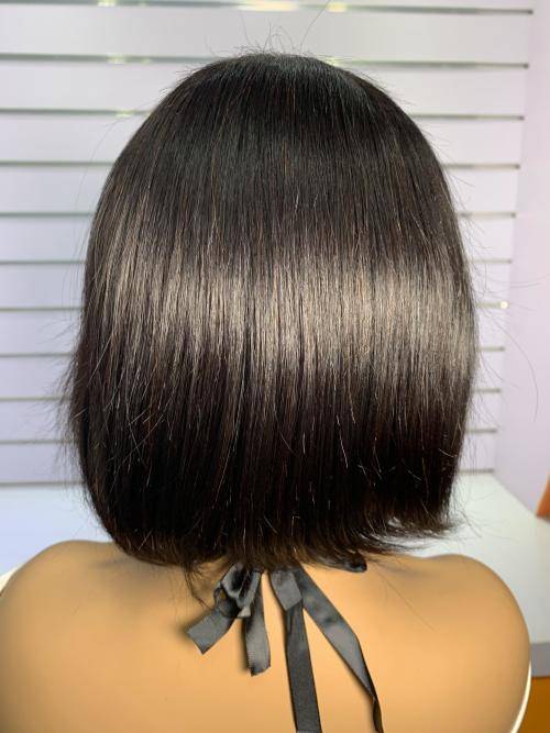 8" Brazilian BOB Wigs  Lace Closure (Grd10A) 100% Virgin Remy Human Hair