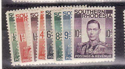1937 S.Rhodesia KG VI Defs. 1/2d to 10d mint.