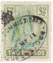 1903 Revenue, Two Pounds used.