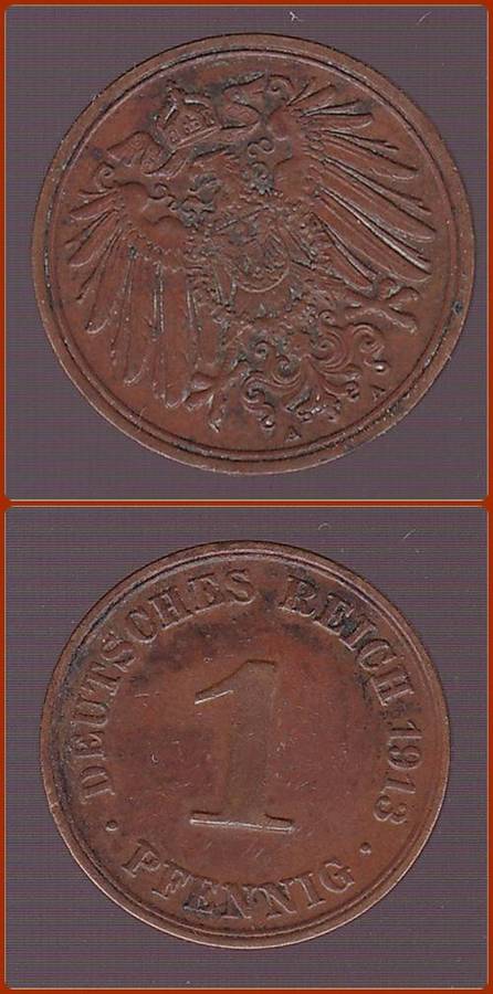 GERMAN REIGH - 1913 - 1 PFENNIG