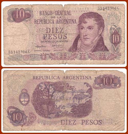 ARGENTINA - 10 PESO NOTE