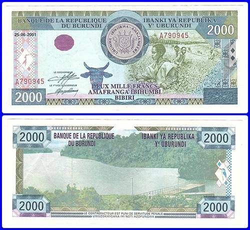 BURUNDI - 2000 FRANCS