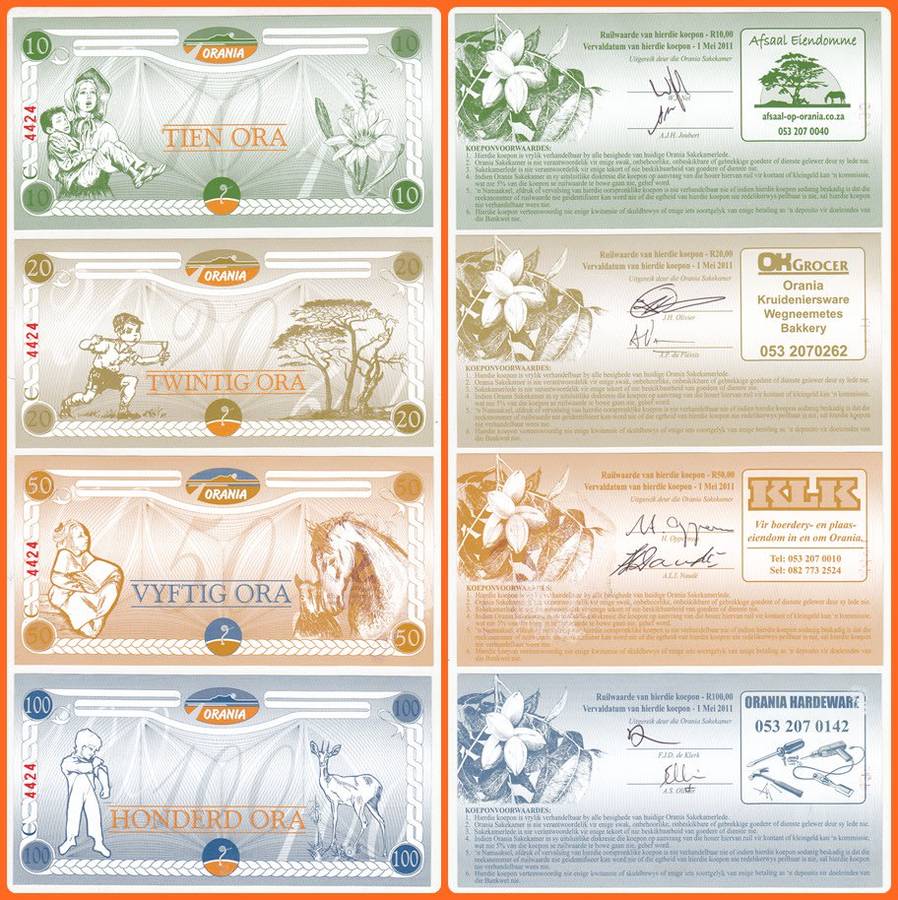 ORANIA - SPECIAL UNC ORA SET - C SERIES - ALL NUMBERED 4424