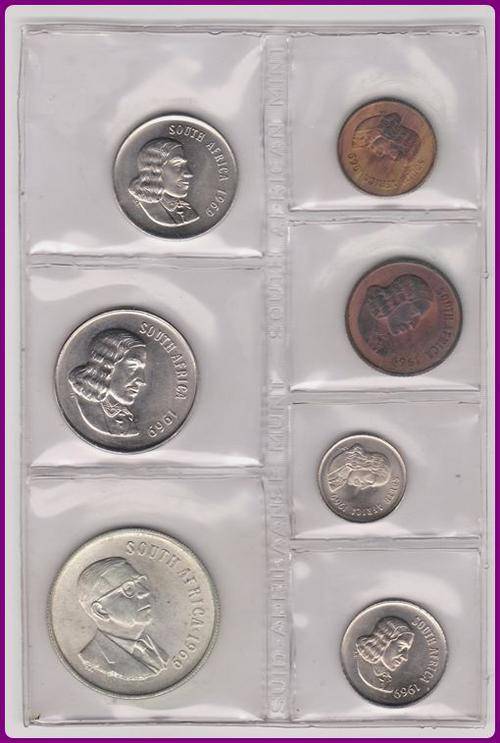 1969 - ENGLISH - UNCIRCULATED SET - SILVER R1 - SCARCE ONLY 7500 SETS MADE