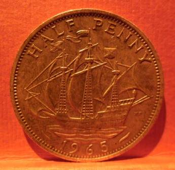 1965 Half Penny Coin