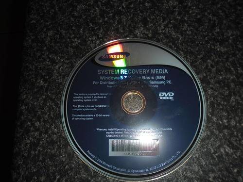 Windows 7 Samsung RV510 System Recovery Media CD