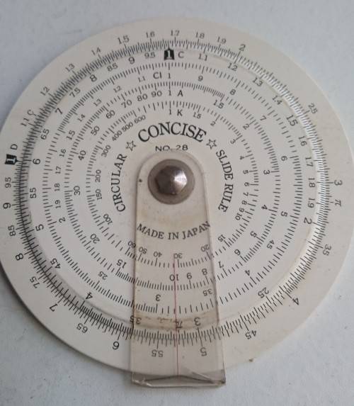 Slide rule - round