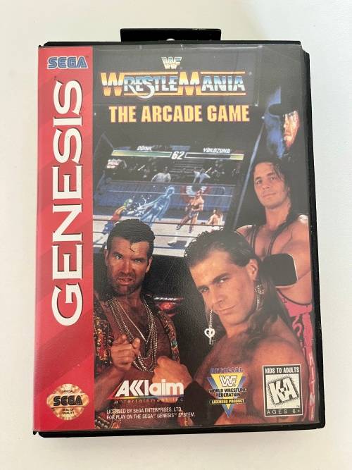 Sega Genesis Game - WWF Wrestlemania the arcade game 16bit cartridge