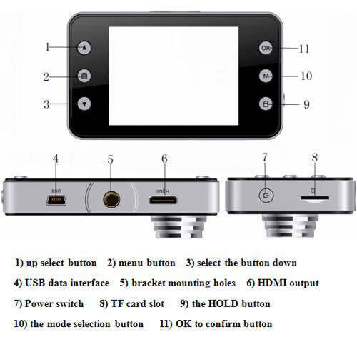 Vehicle Car Blackbox DVR Camcorder 2.4 inch TFT (Full HD 1080)