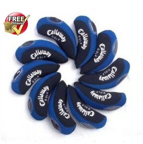 callaway golf head Covers 10 iron covers /set new II model(blk,blk/blue,blk/red)