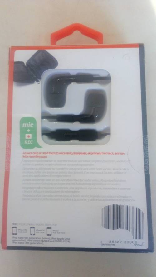 Griffin Tune Buds Mobile. Earbuds, headset, microphone, & control
