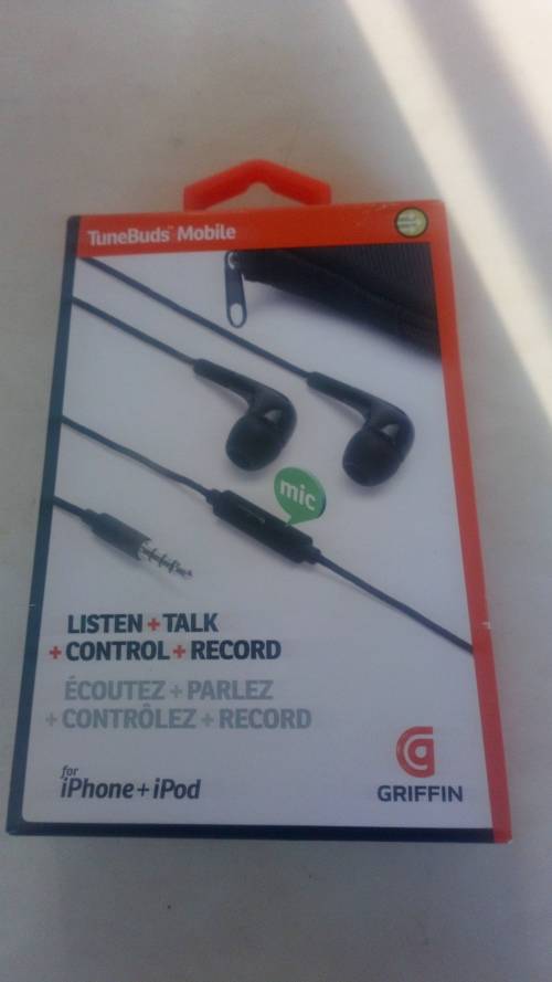 Griffin Tune Buds Mobile. Earbuds, headset, microphone, & control
