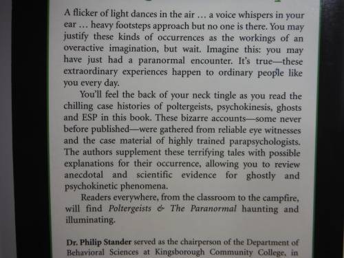 Poltergeists and the Paranormal - Dr. Philip Stander