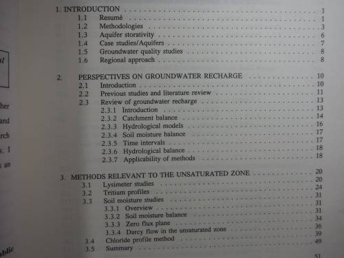 Manual on Quantitative Estimation of Groundwater Recharge and Aquifer Storativity
