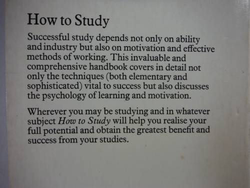 How to Study - Harry Maddox - 1980