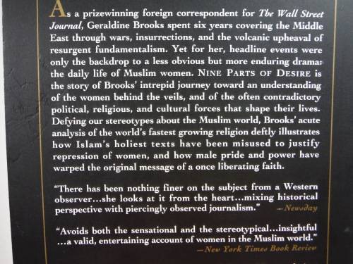Nine Parts of Desire : The Hidden World of Islamic Women - Paperback - Geraldine Brooks