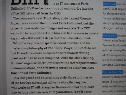 The Phoenix Project : A Novel about IT, DevOps, and Helping Your Business Win