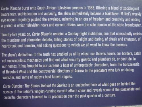 Carte Blanche : The Stories Behind the Stories - Jessica Pitchford