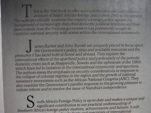 South Africa`s Foreign Policy : The Search for Status and Security 1945-1988 - Paperback