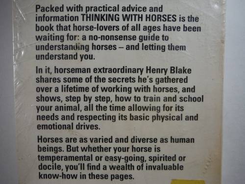Talking with Horses/Thinking with Horses - Henry Blake - 1976 and 1979 Editions