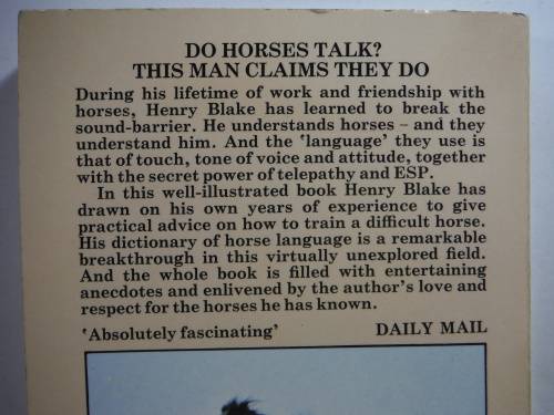 Talking with Horses/Thinking with Horses - Henry Blake - 1976 and 1979 Editions