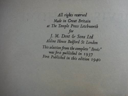 Bevis at Home - Hardcover - Richard Jefferies - 1940