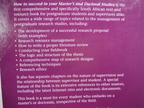How to Succeed in your Master`s and Doctoral Studies - Johann Mouton