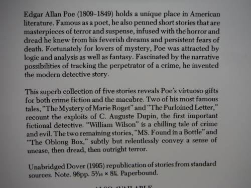 Tales of Terror and Detection - Edgar Allan Poe - 1995 Edition