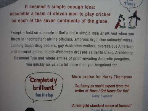 Penguins Stopped Play : Eleven Village Cricketers Take on the World - Harry Thompson