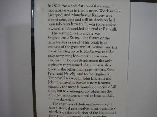 The Rainhill Story : The Great Locomotive Trial - Hardcover - Anthony Burton - 1980