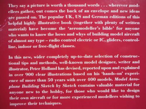 Model Aeroplane Building : Sketch by Sketch - Paperback - Peter Holland - 1997 Edition