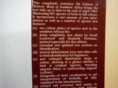 Roberts` Birds of Southern Africa - Hardcover - Gordon Lindsay Maclean - 1985