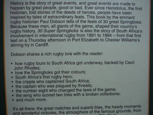 30 Super Springboks - Hardcover - Paul Dobson