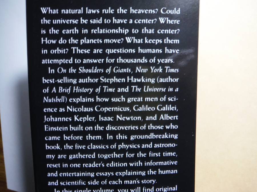 On the Shoulders of Giants : The Great Works of Physics and Astronomy - Hardcover - Stephen Hawking