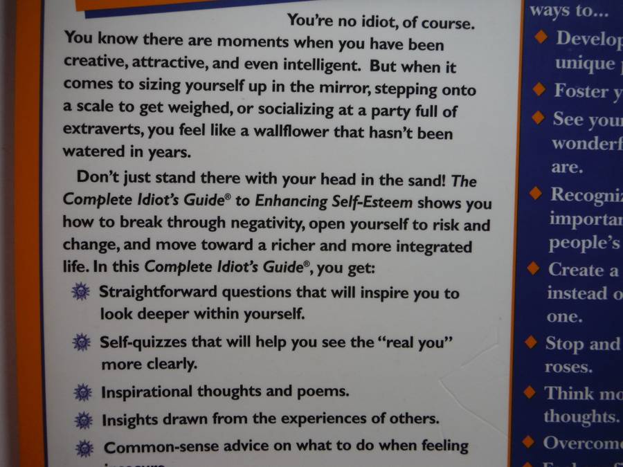 The Complete Idiot`s Guide to Enhancing Self-Esteem - Softcover - Mark J. Warner, Ed.D.