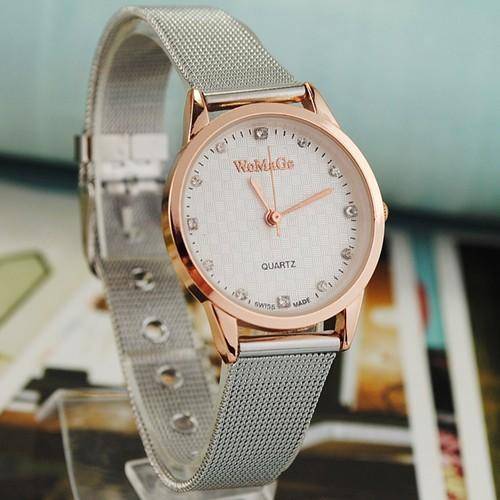 -  ~Ultrathin Stainless Steel Classic  Quartz Watch Dress White Dial Crystal