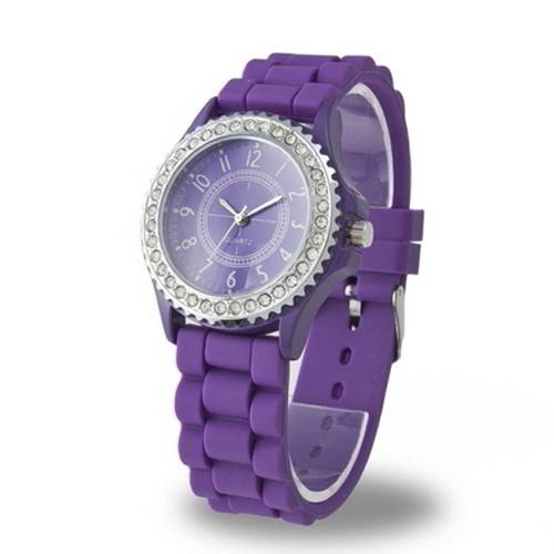 - LADIES DARK BLUE  QUARTZ WATCH**SILICONE STRAP