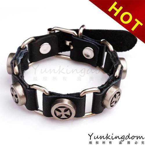 ***  Fashion  Unisex  Leather Bracelet Cuff Bangle Wristband !