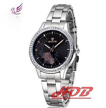 --***LADIES ** HOT FASHION **SKONE BRAND~~ MIYOTA  MOVEMENT QUARTZ WATCH** SS  STRAP