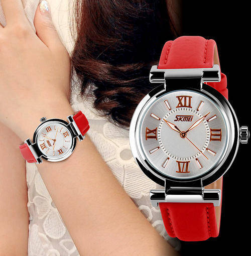 --***LADIES ** HOT FASHION **SKMEI ~ MIYOTA 2035 MOVEMENT LUMINOUS QUARTZ WATCH** LEATHER  STRAP