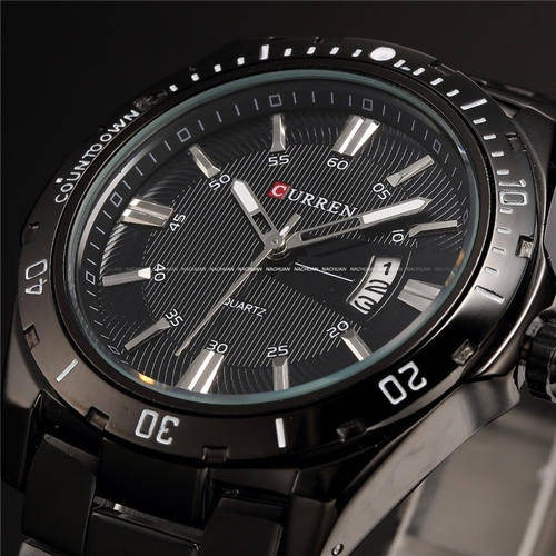 ** Luxury-CURREN BRAND ( M8110 )All Black -Stainless-Steel-Mens-Date-Analog-Quartz-*