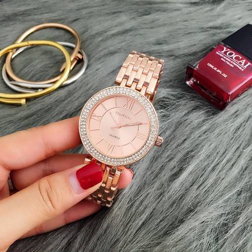 -**LADIES GENEVA  CONTENA -** ROSE GOLD** LUXURY QUALITY DRESS WATCH
