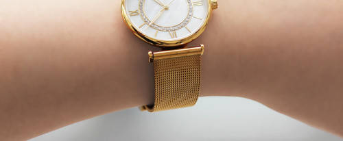 **SINOBI BRAND 9632*  Golden/Silver Women's Diamonds Wrist Watch Top Luxury *