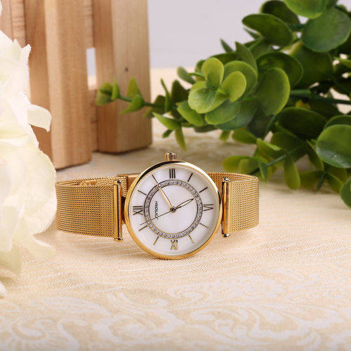 **SINOBI BRAND 9632*  Golden/Silver Women's Diamonds Wrist Watch Top Luxury *