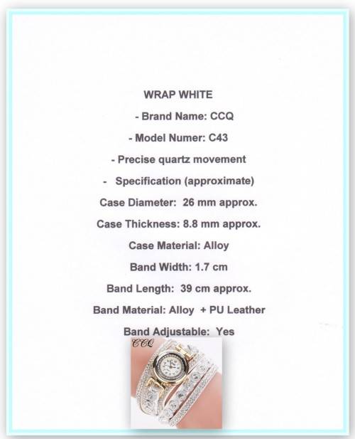 --*****WRIST WRAP*** LADIES FULL BLING STUNNING MULTI LAYER STRAP QUARTZ WATCH**WHITE