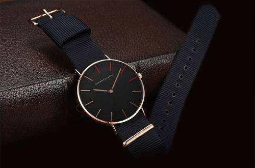 **Big Dial Modern Fashion comFortable**HM**BRAND  unisex watch-Canvas Strap ***