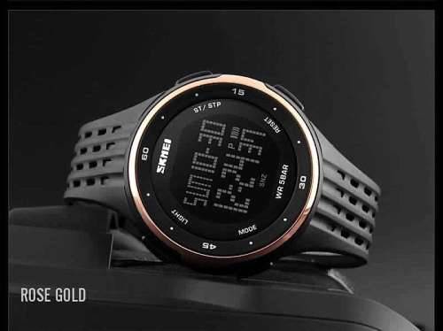 ***SKMEI **Model 1219 ** Dual Time" Rose Gold  Waterproof  Watch**