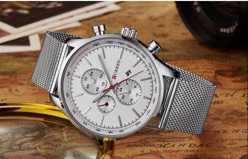***CURREN Luxury Watch Men Steel Quartz Calendar Date Wristwatch